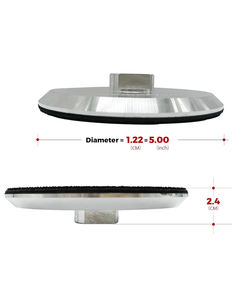 ComeFloor Aluminum Backer Pad, 5 Inch Hook and Loop Backing Pad, 5/8”-11 Threaded - Image 2